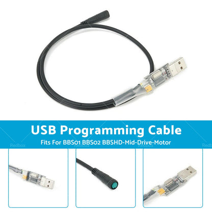 5Pin USB Cable for Bafang BBS01 BBS02 BBSHD Mid Drive Motor