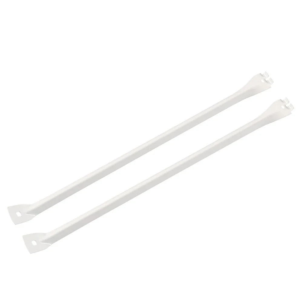 White Metal Support Brackets for 12" Wire Shelving