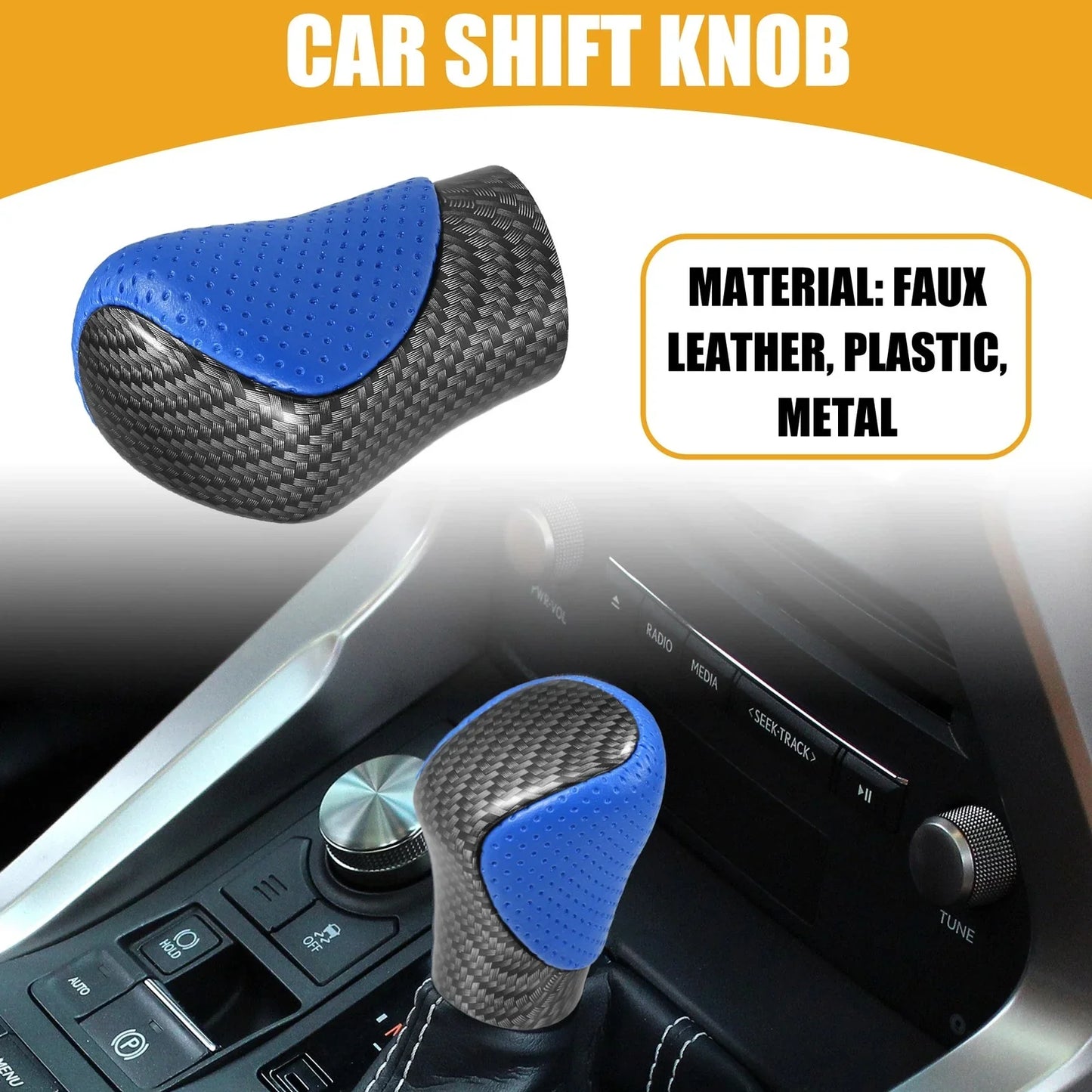 Gear Shift Knob for Lexus GX460 2020-2022 Auto Inner Shifter Blue