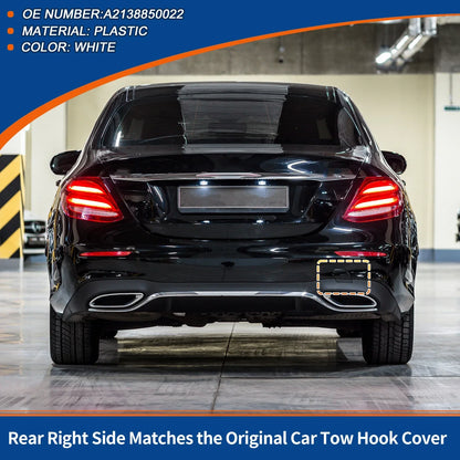 Rear Tow Hook Cover for Mercedes-Benz E-Class W213 (2017-2023) White