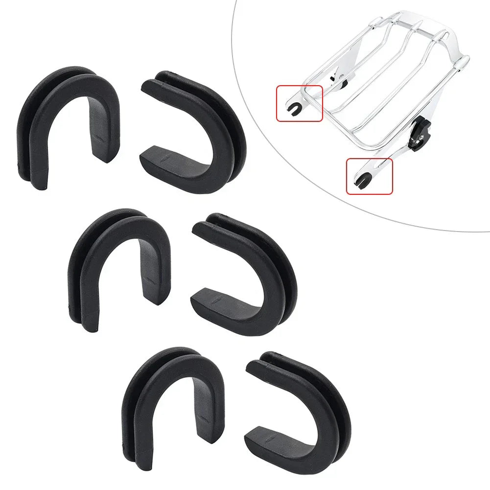 6 x Luggage Rack Backrest Side Plate Mounting Brackets for Harley