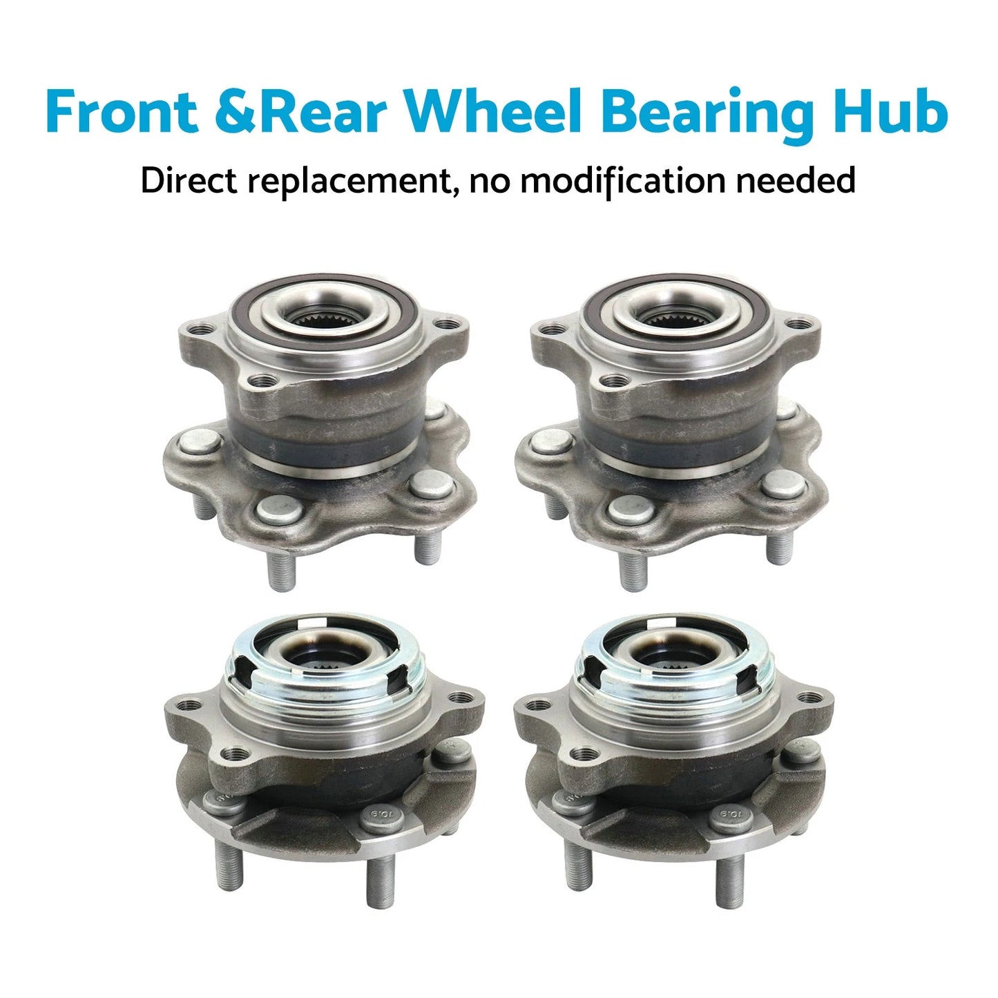 Front & Rear Wheel Bearing Hubs for Nissan Elgrand E51, Murano Z50 (2002-2010)