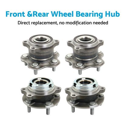 Front & Rear Wheel Bearing Hubs for Nissan Elgrand E51, Murano Z50 (2002-2010)