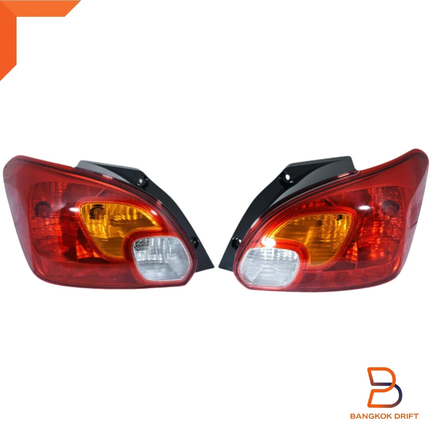 Pair Tail Lamp Rear Light for Mitsubishi Mirage Hatchback (2012-2017)