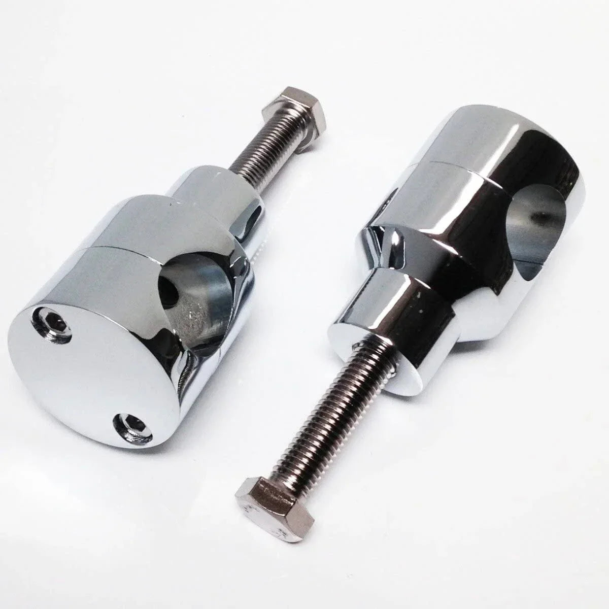 1" Chrome Billet Round Handlebar Riser for Harley Custom Springer Bobber