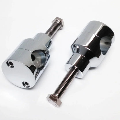 1" Chrome Billet Round Handlebar Riser for Harley Custom Springer Bobber