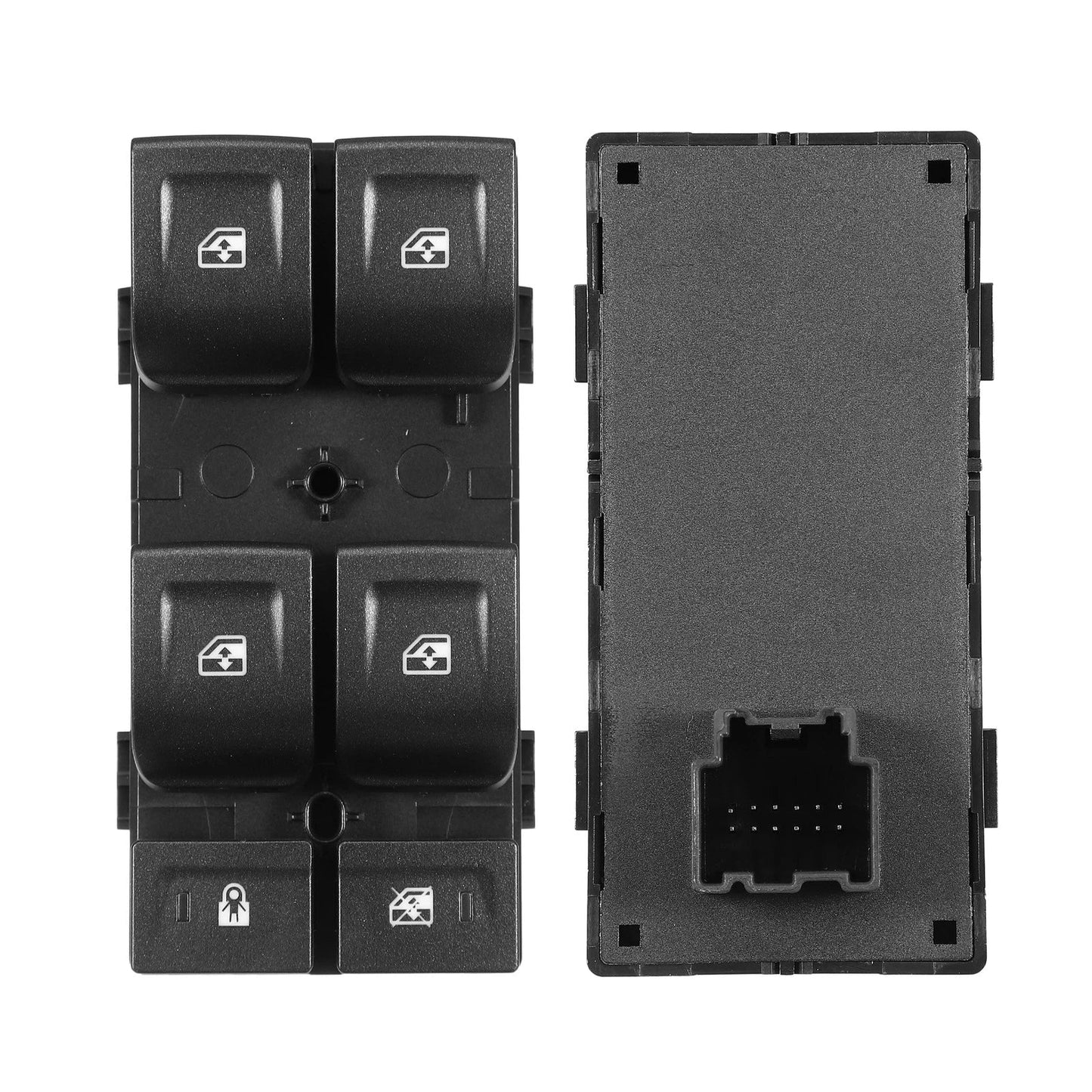 Front Left Door Window Switch for Chevrolet (23427098) - Black Plastic Metal