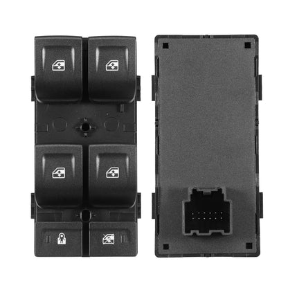 Front Left Door Window Switch for Chevrolet (23427098) - Black Plastic Metal