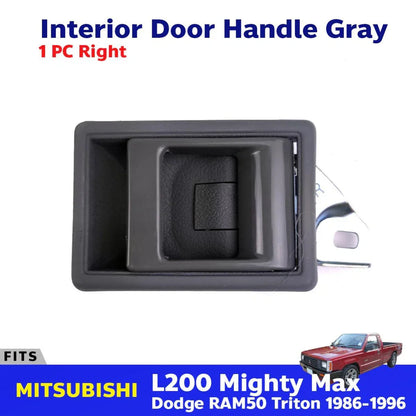 Interior Door Handle Gray Right Fits Mitsubishi L200 Triton 2D Truck 1986-96 D06
