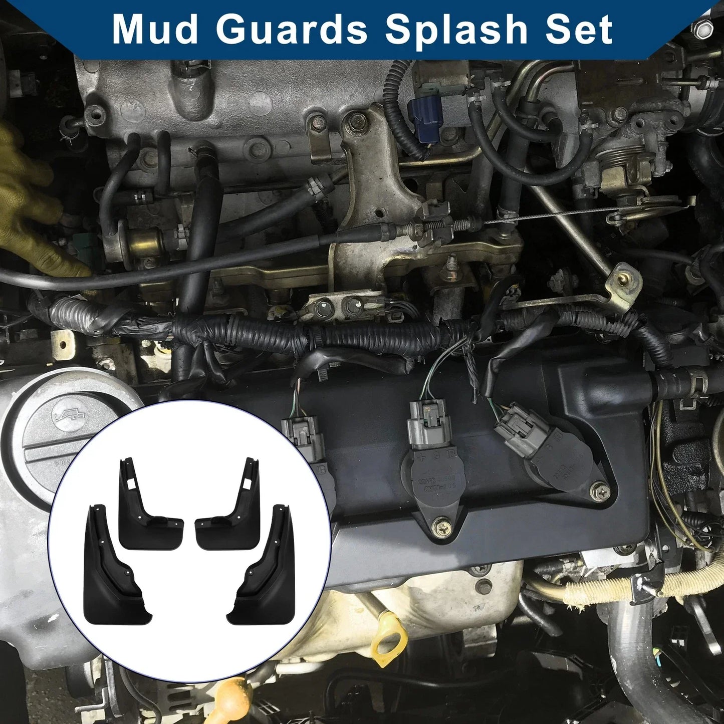 Mud Flaps Splash Guards Set for Mercedes-Benz C Class (2011-2014)