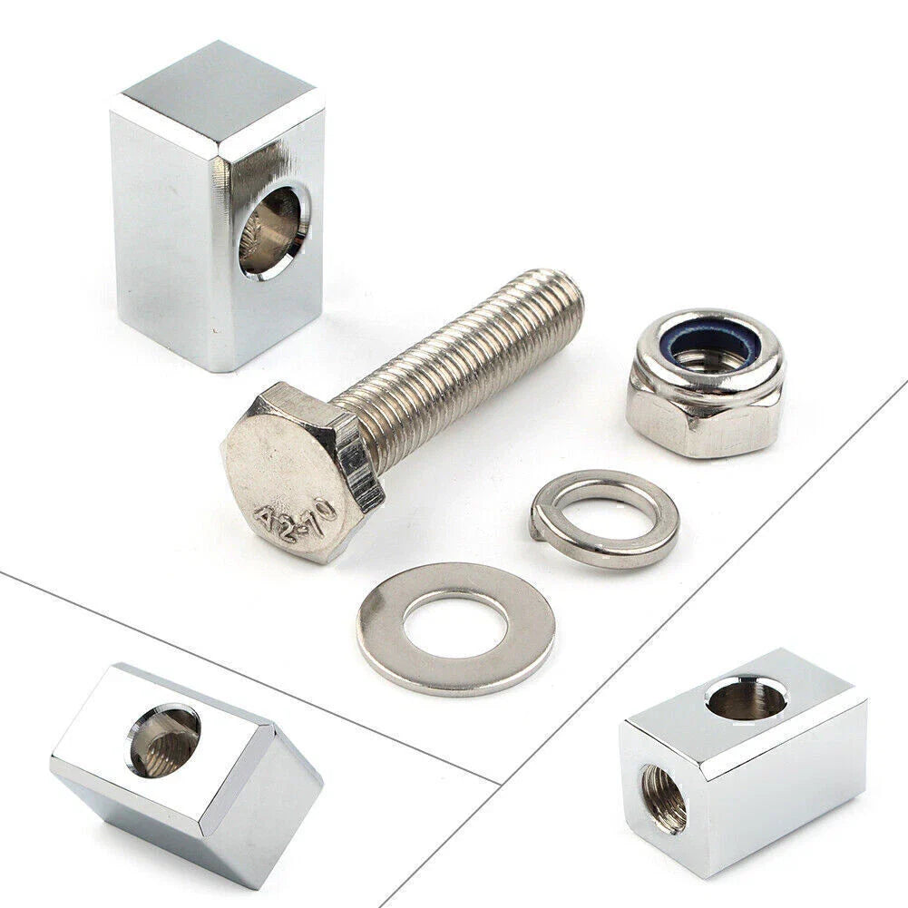 Chrome Headlight Mounting Block for Harley Custom Headlight