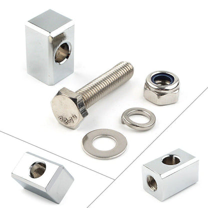 Chrome Headlight Mounting Block for Harley Custom Headlight