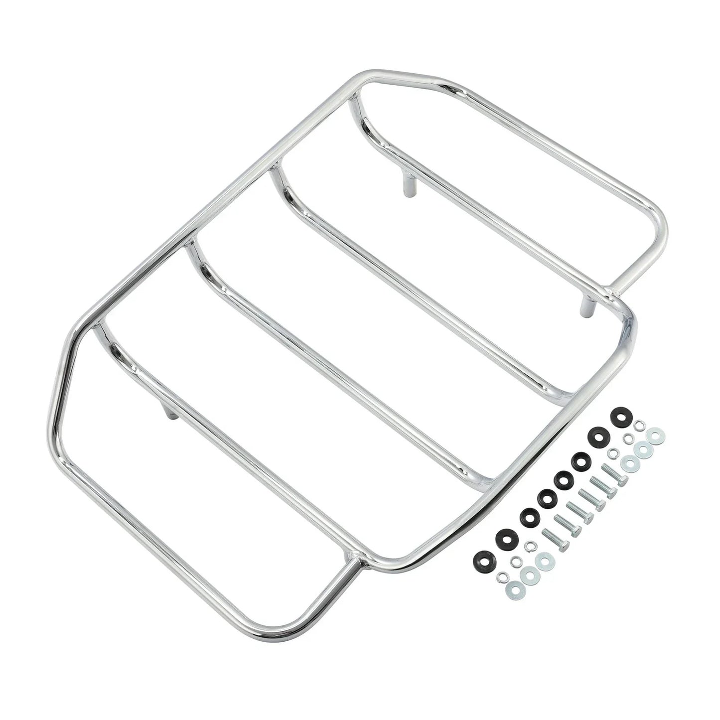 Chrome Luggage Top Rack for Harley Touring Road King Street Glide (2009-2023)