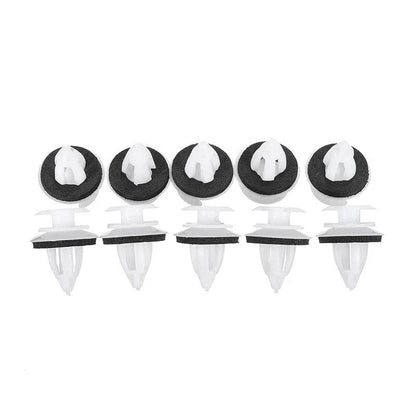 Car Clips / 20 Pcs / White Plastic Retainer With Washers