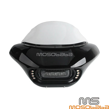 LED DRL Headlight Fairing Windshield for Harley Softail Fat Bob FXFB (2018)