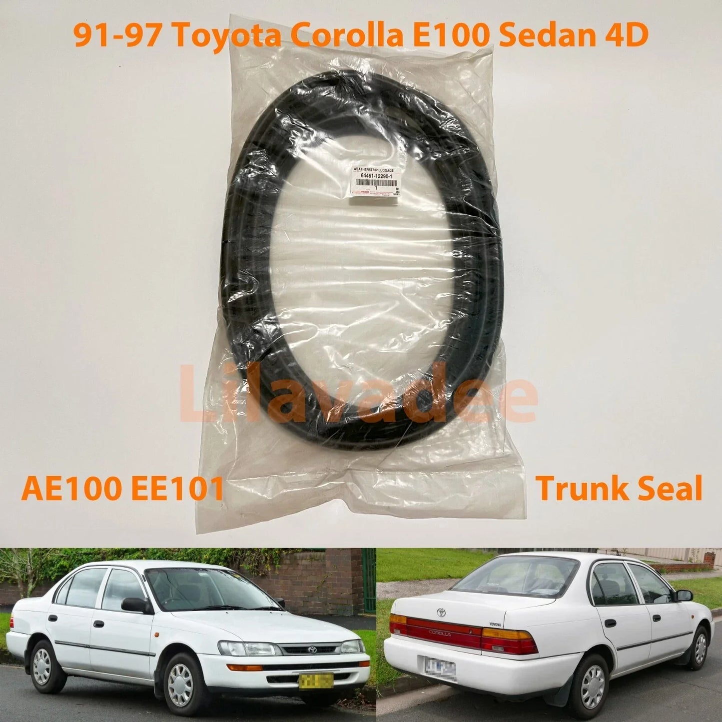 Genuine Trunk Weatherstrip Rubber Seal for Toyota Corolla AE100 AE101 AE102 (1992-1997)