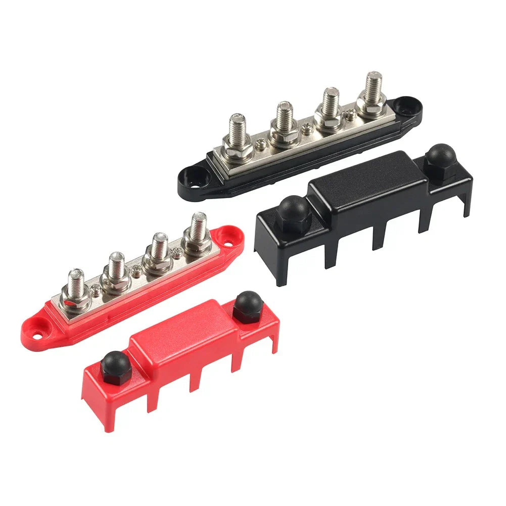 4 x Busbar Terminal Power Distribution Block with Cover for RV Yacht