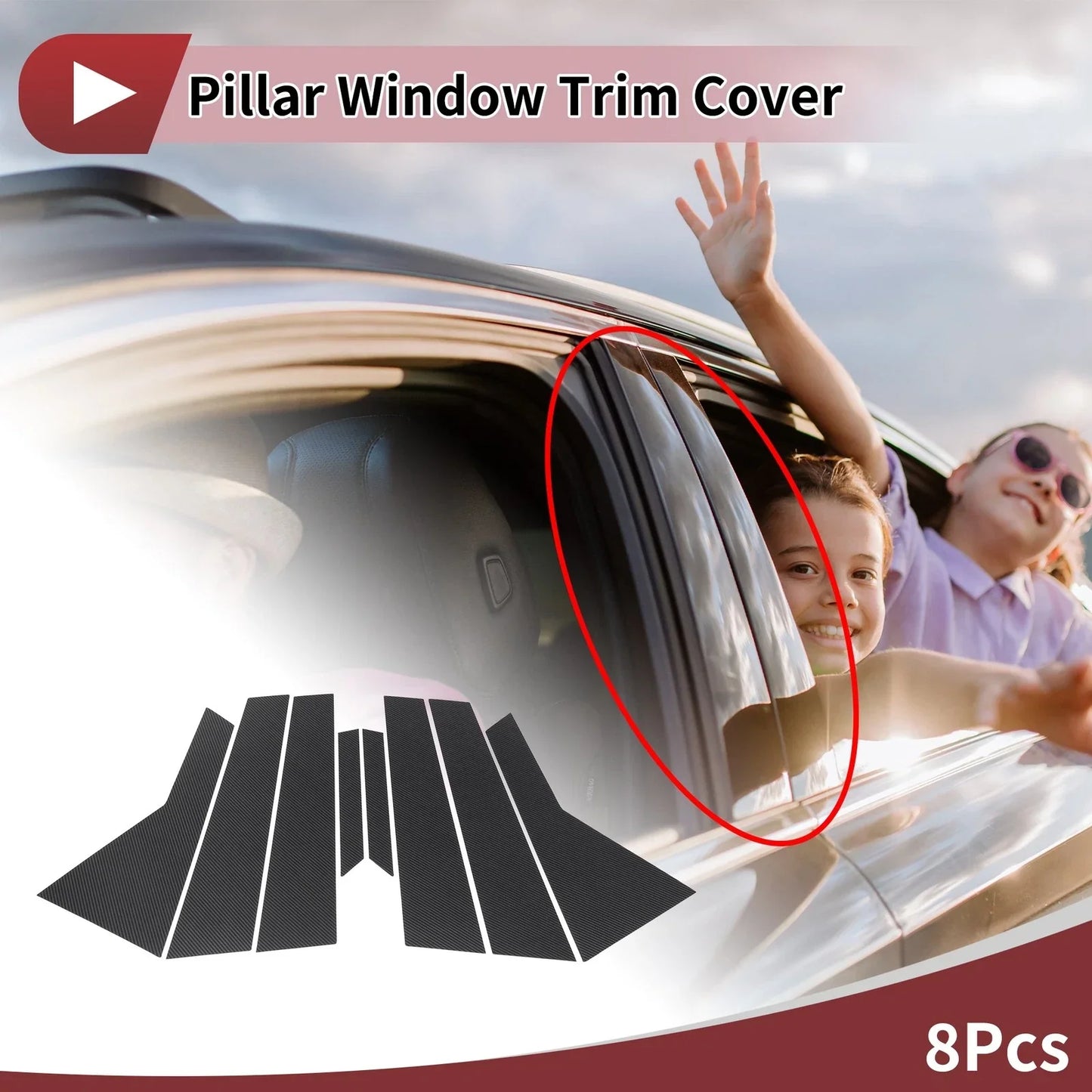 Pillar Window Trim for Porsche Cayenne 2018-2023