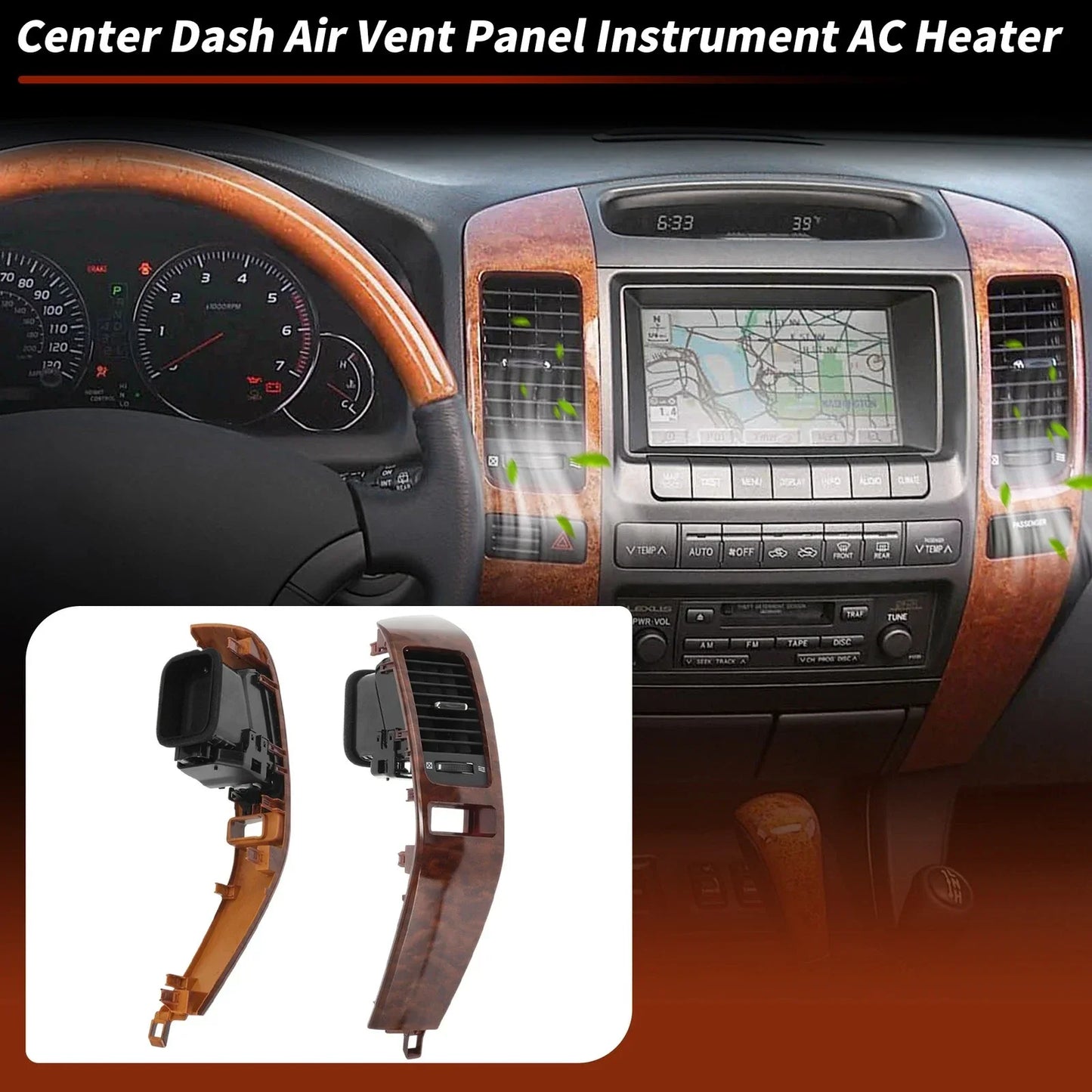A/C Dash Air Vent Trim Panel for Lexus GX470 (2003-2009)