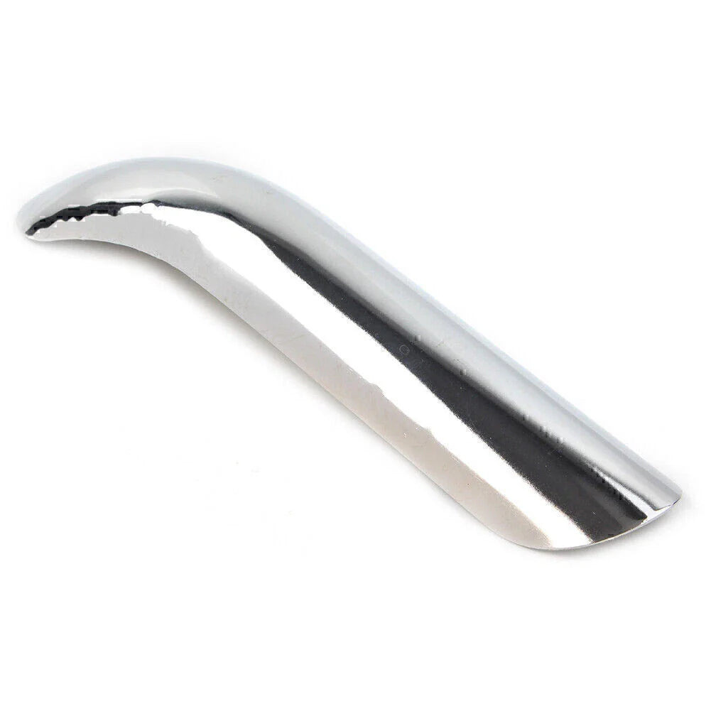 Curved Silver Exhaust Muffler Pipe Heat Shield Cover for Harley