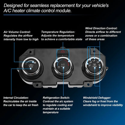 A/C Heater Climate Control Switch Module for Dodge Ram (2013-2018)