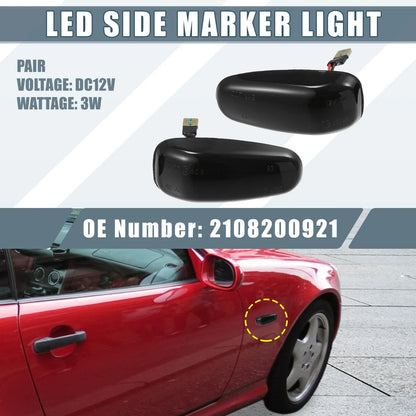 2 x Car LED Side Marker Amber Lights for Mercedes-Benz CLK320 (1998-1999)