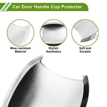 Car Door Handle Cup Protector for Honda CR-V CRV Chrome Silver Tone 4 x Pcs