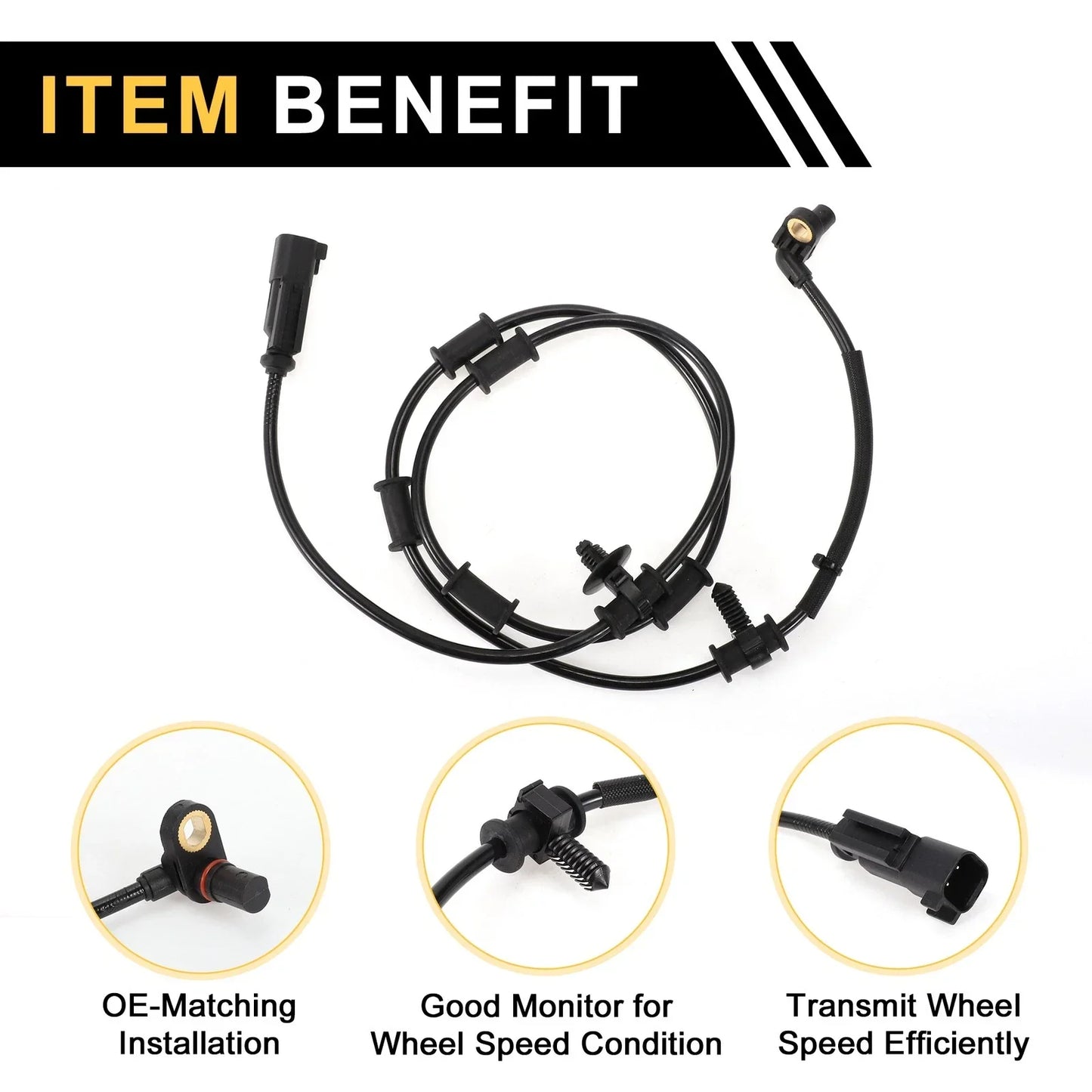 ABS Wheel Speed Sensor for Dodge Ram 2500 (2010-2018) 1 x Front Left/Right