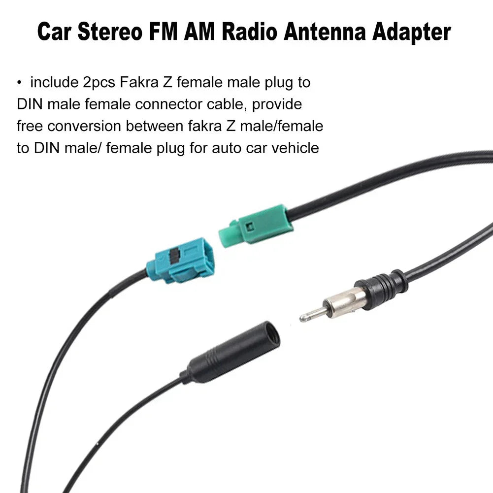 Antenna Adapter Cable for Stereo FM AM Radio Fakra Z to DIN Plug