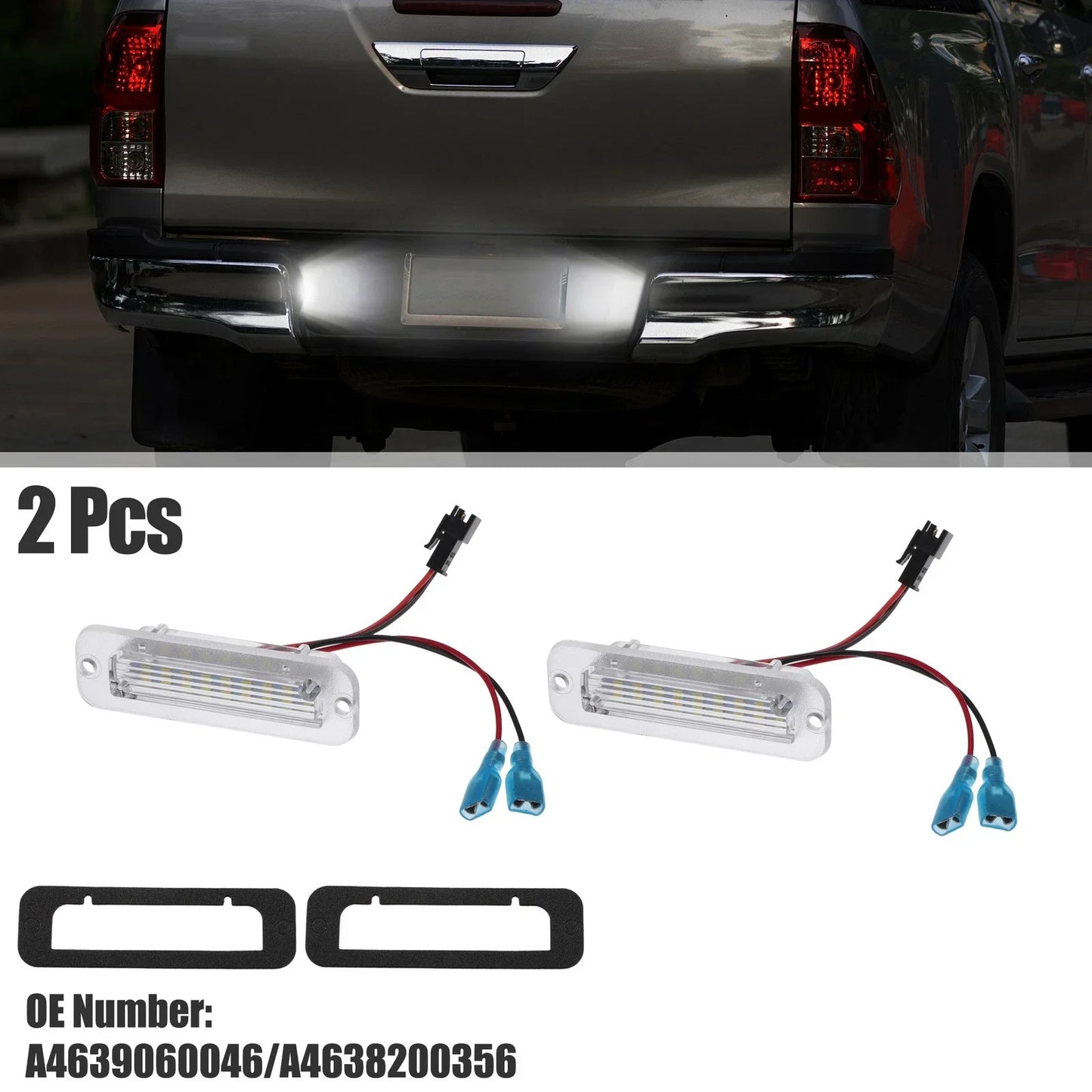 2 x LED License Plate Lights for Mercedes-Benz G500 (2013-2021)