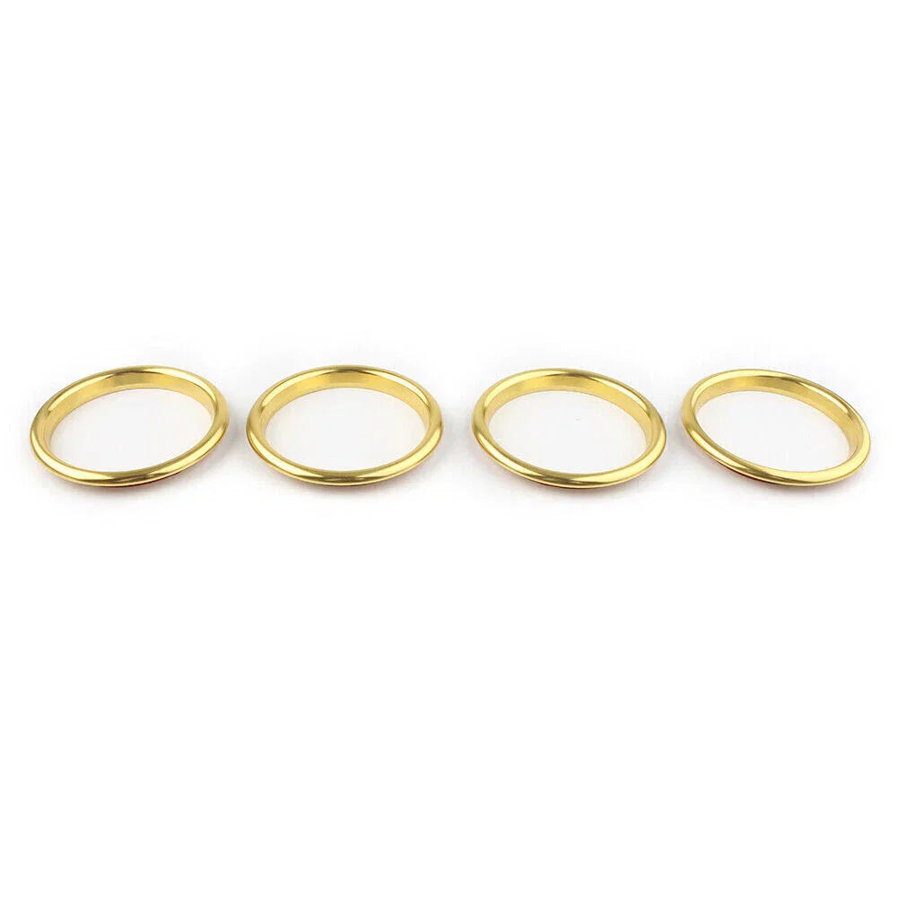 Air Vent Outlet Ring Covers 4 x for Audi A3 8V Stainless Steel Yellow (2012-2019)
