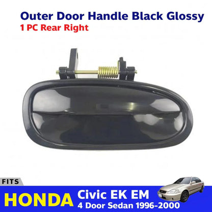 Exterior Door Handle Rear Right Black Fits Honda Civic EM EK 4D SED 1996-00 D05
