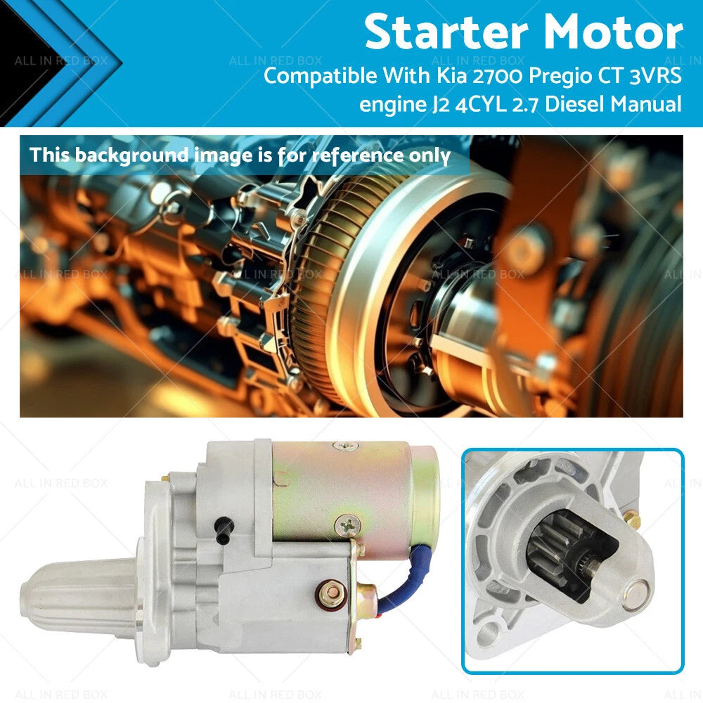 Starter Motor for Kia Pregio 2.7L 4CYL Manual (2002-2008)
