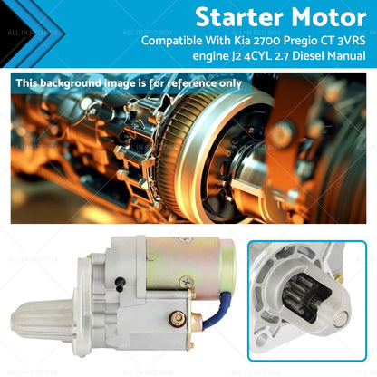 Starter Motor for Kia Pregio 2.7L 4CYL Manual (2002-2008)