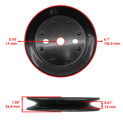 Blade Spindle Assembly with Pulley for John Deere GX255 GX325 (2001–2005)