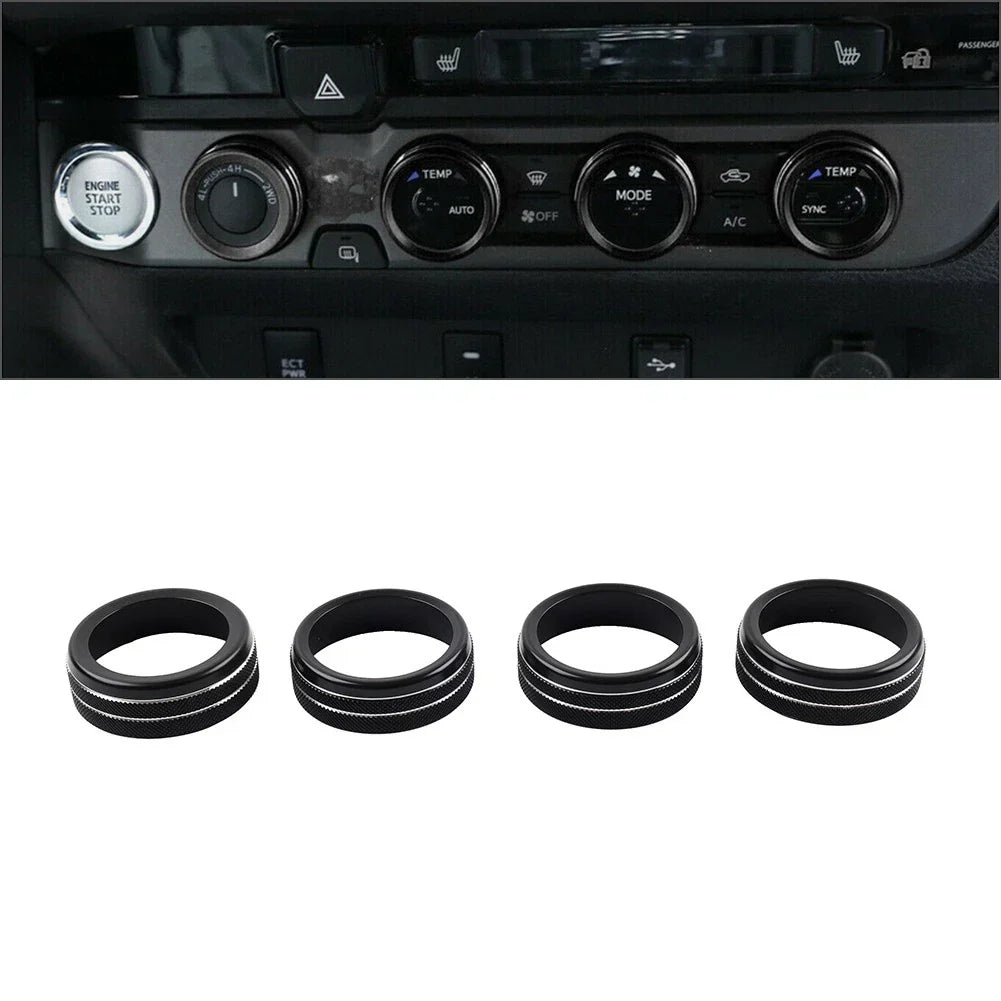 AC Climate Control Knob Trim for Toyota Tacoma (2016-2023) Black