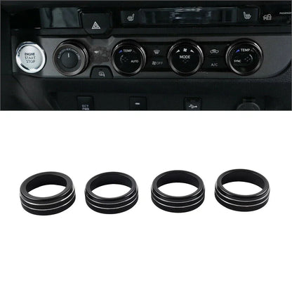 AC Climate Control Knob Trim for Toyota Tacoma (2016-2023) Black