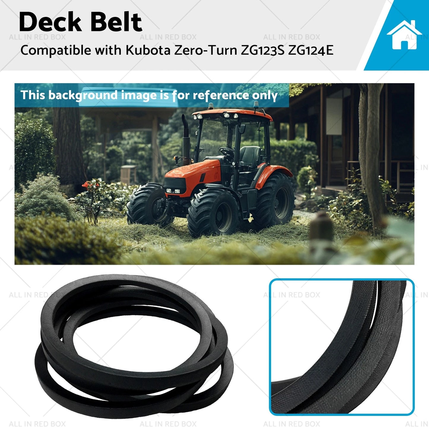Deck Belt for Kubota ZeroTurn ZG123S ZG124E Z121SKH Z122EBR