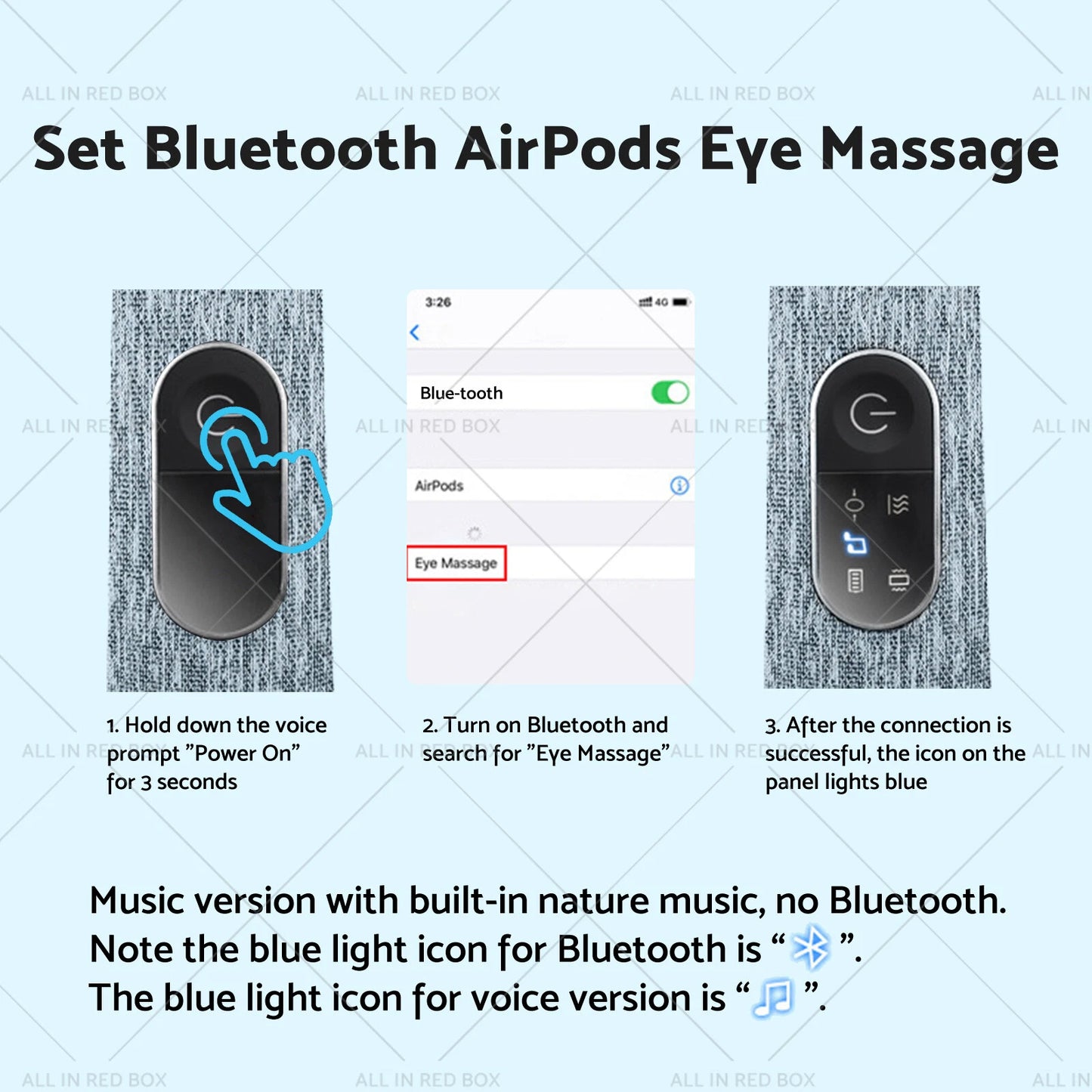 Smart Eye Massager with Heat, Vibration & Music Therapy for Tension Relief