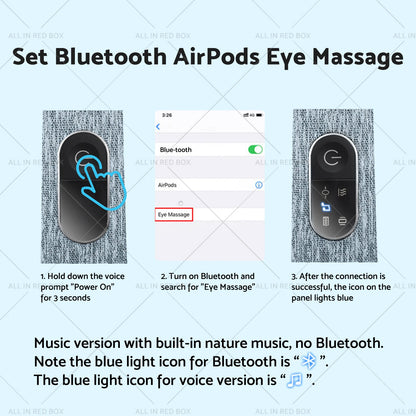 Smart Eye Massager with Heat, Vibration & Music Therapy for Tension Relief