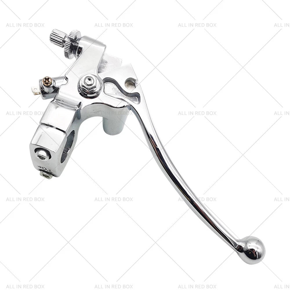 1" Chrome Motorcycle Handlebar Hydraulic Brake Master Cylinder & Clutch Lever