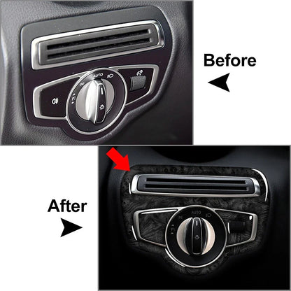 3 x Headlight Switch Cover Trim for Mercedes-Benz GLC C Class (2015-2020)