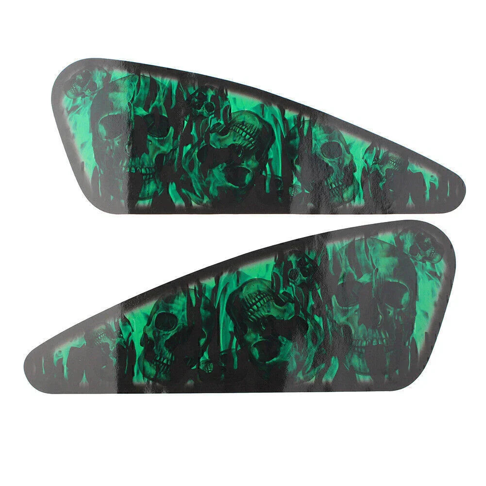 Green Skull Motorcycle Decals for Harley XL883 1200 (2004-2023)