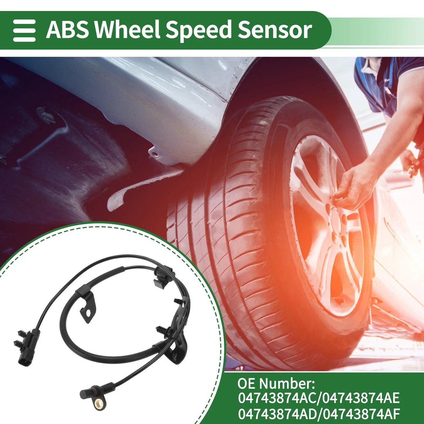 ABS Wheel Speed Sensor for Dodge Journey (2011-2020) - 1 x Right Rear Sensor