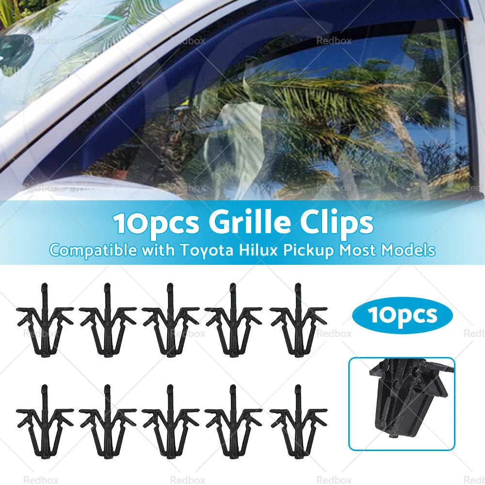 10 x Grille Clips for Toyota Hilux Pickup (1984-2004)