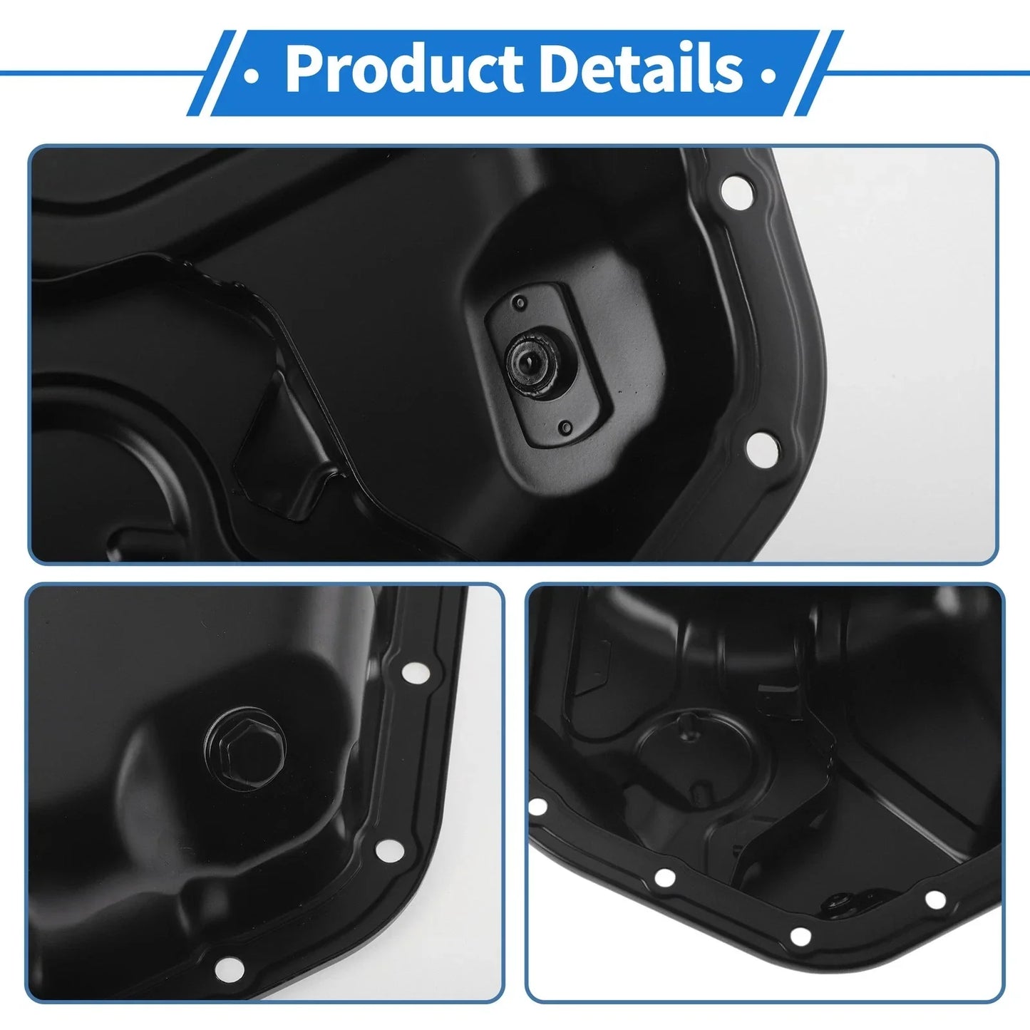 Engine Oil Pan for Lexus RX350 Base V6 3.5L Aluminum Alloy Black (2007-2015)