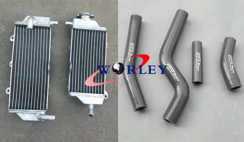 Aluminum Radiator + Black Silicone Hose for YAMAHA WR450F (2012-2015)