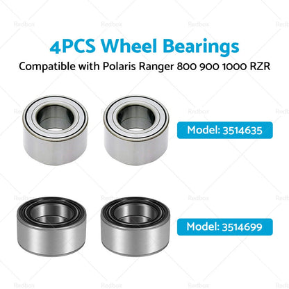 4PCS Wheel Bearings for Polaris Ranger 800 900 1000 RZR