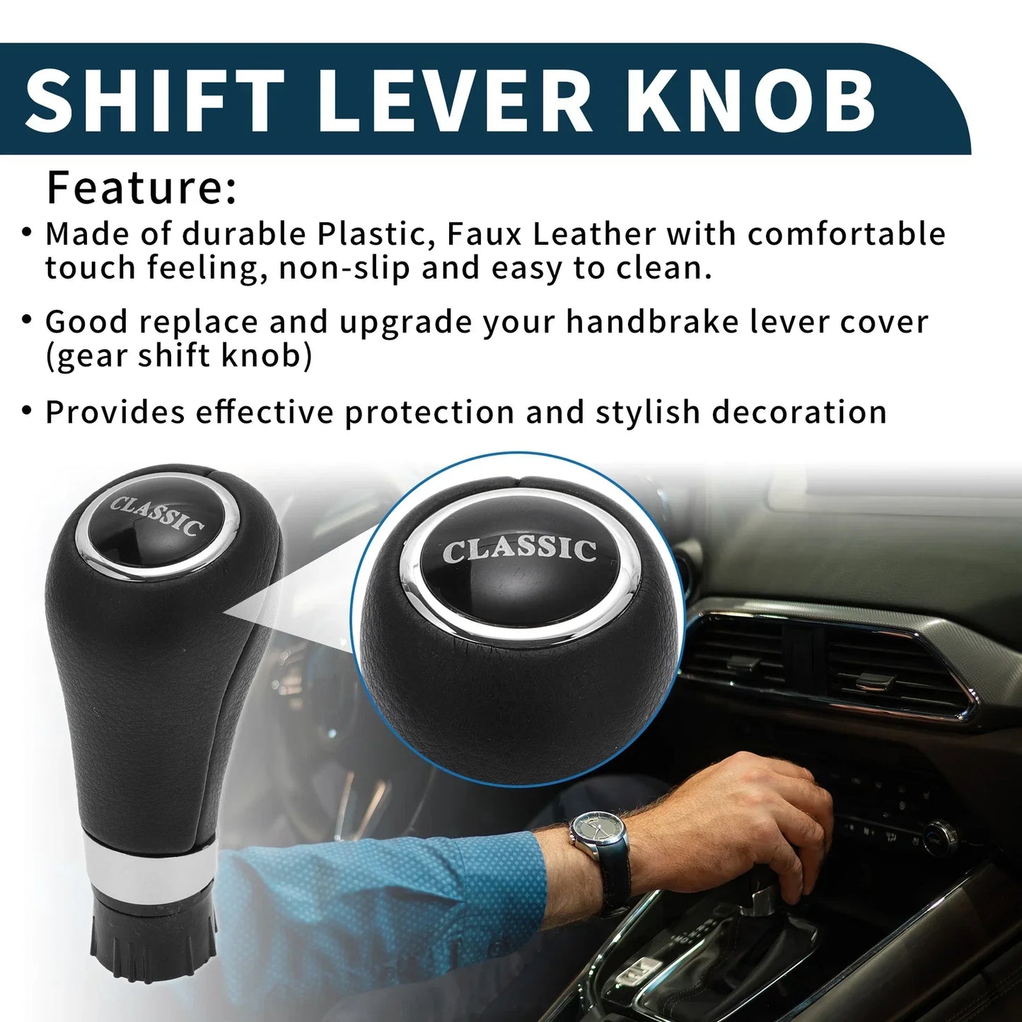 Shift Knob for Mercedes-Benz E-Class 2009-2016 - Black Plastic