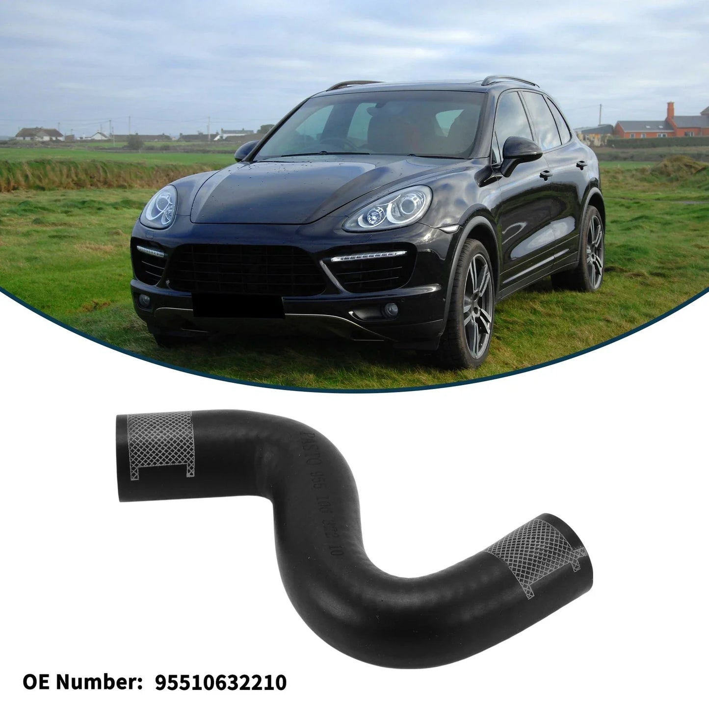Radiator Hose for Porsche Cayenne 2009 (2009) - Rubber Coolant Pipe
